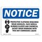 Signmission OSHA Sign, Protective Clothing Required With, 14in X 10in Rigid Plastic, 14" W, 10" H, Landscape OS-NS-P-1014-L-17904 - alternate 1